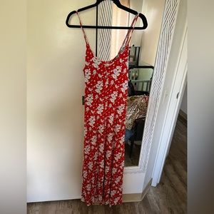 Fighting Eel orange maxi dress sz S
